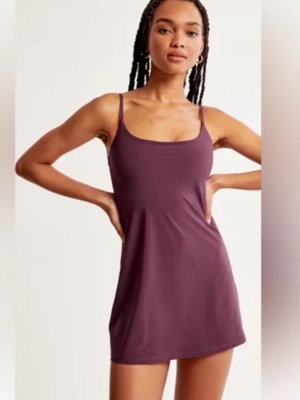 Travelers Mini Slip Dress Plum